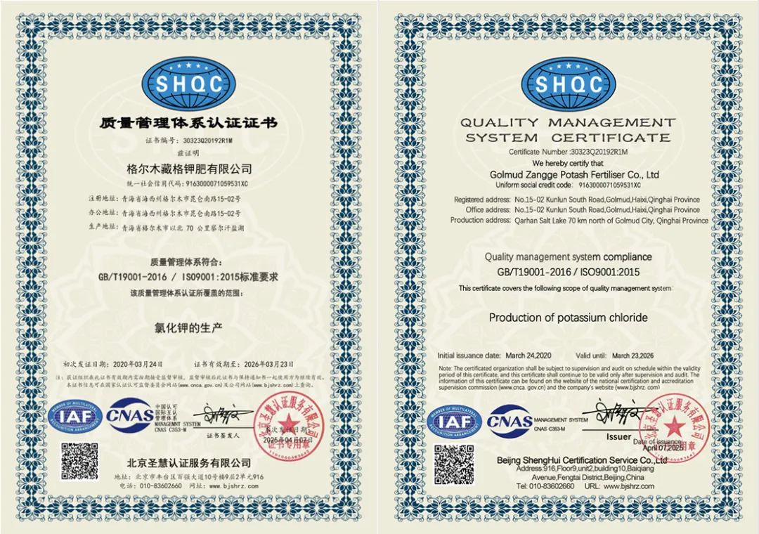 真人庄闲游戏钾肥顺利通过质量管理体系年度监督审核